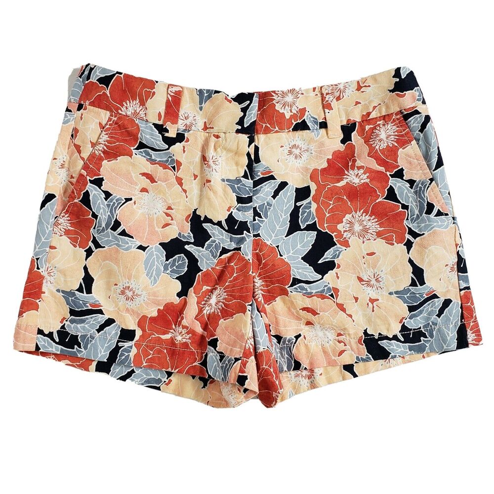 Ann Taylor LOFT Women's Size 00 Riviera Shorts 4" Short Floral Print Pockets